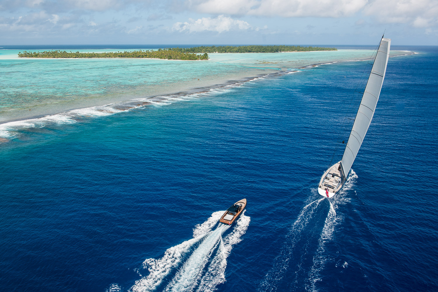 Yacht Sarissa in the South Pacific